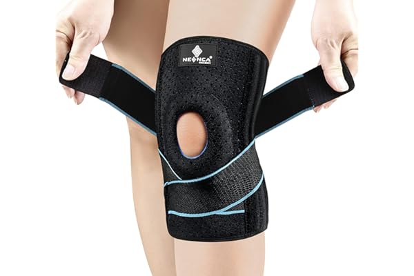 NEENCA Knee Brace for Knee Pain, Adjustable Knee Support with Patella Gel Pad & Side Spring Stabilizers, Knee Wrap for Arthri