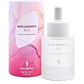 MONREMO Hair Growth Serum with Turmeric, Caffeine & Biotin – Fast-Absorbing Hair Thickening Serum & Scalp Treatment for Men & Women – Lightweight Vegan Formula for Thinning, Weak Hair Regrowth