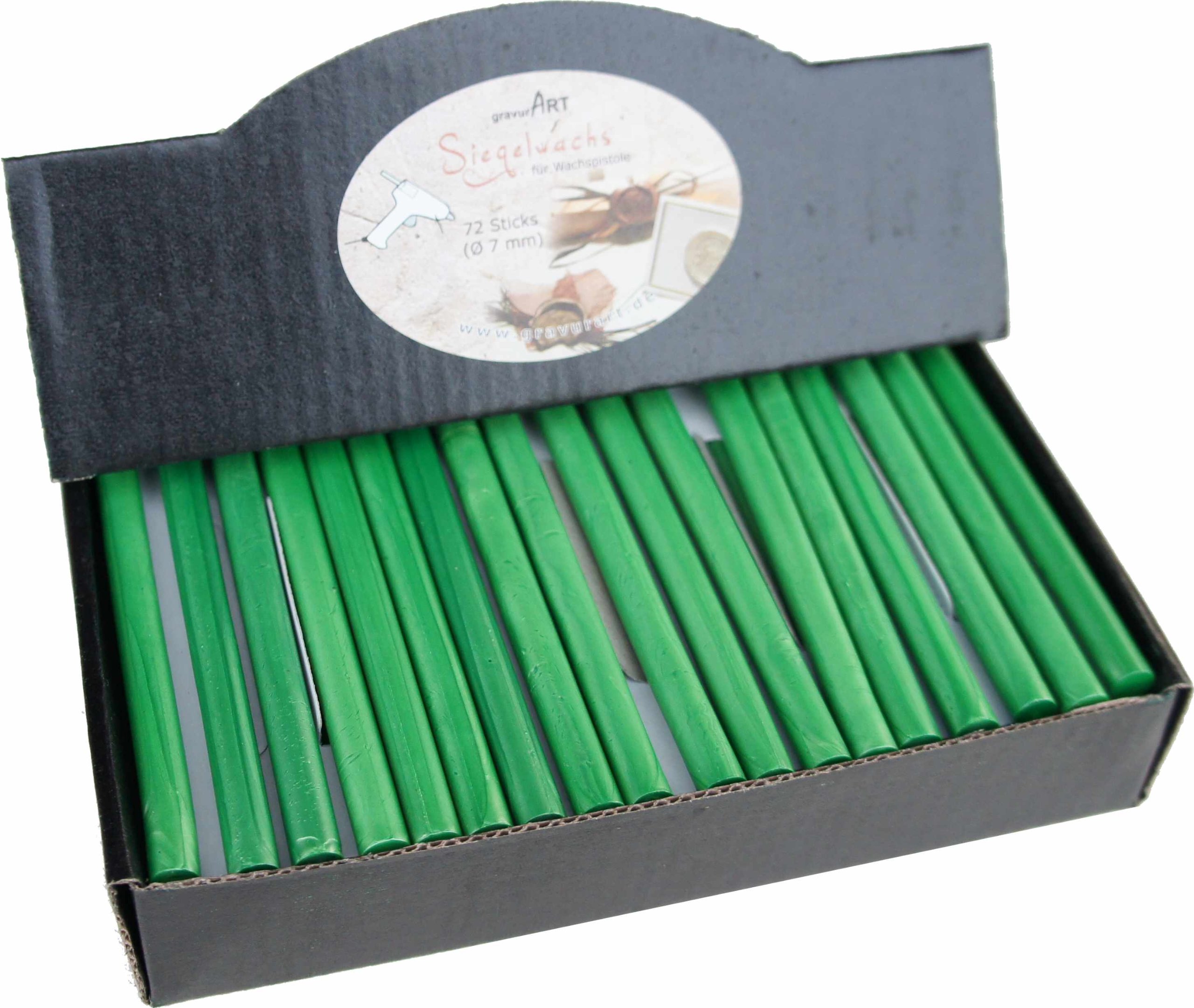 gravurART Sealing Wax for Pistol – Green Pearl – Stamp Wax for Sealing Stamp – Flexible Wax Seal for Invitations