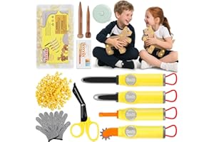 Loscola Cardboard Cutter Tools for Kids - 153 Pcs Kid Safe Cardboard Cutter with Saws, Fold-Roller, Gloves & More, STEM Educational Construction Toys Gift for 5 6 7 8 Year Old Boys Girls