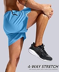 Pudolla Men's Workout Running Shorts with Zipper