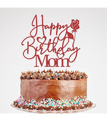 Set De 9 Adornos Acrílicos Para Tarta Del Día De La Madre - Decoración Dorada Reutilizable Para Fiestas