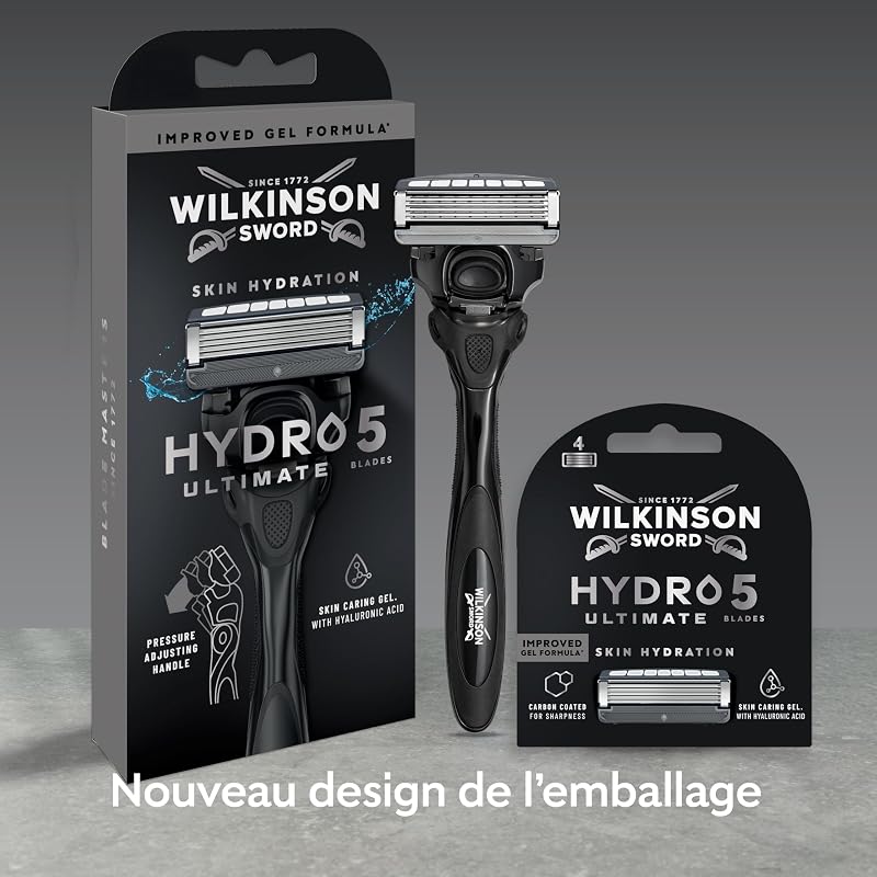 Hydro 5 Ultimate 1 manche de rasoir pour homme, 5 recharges