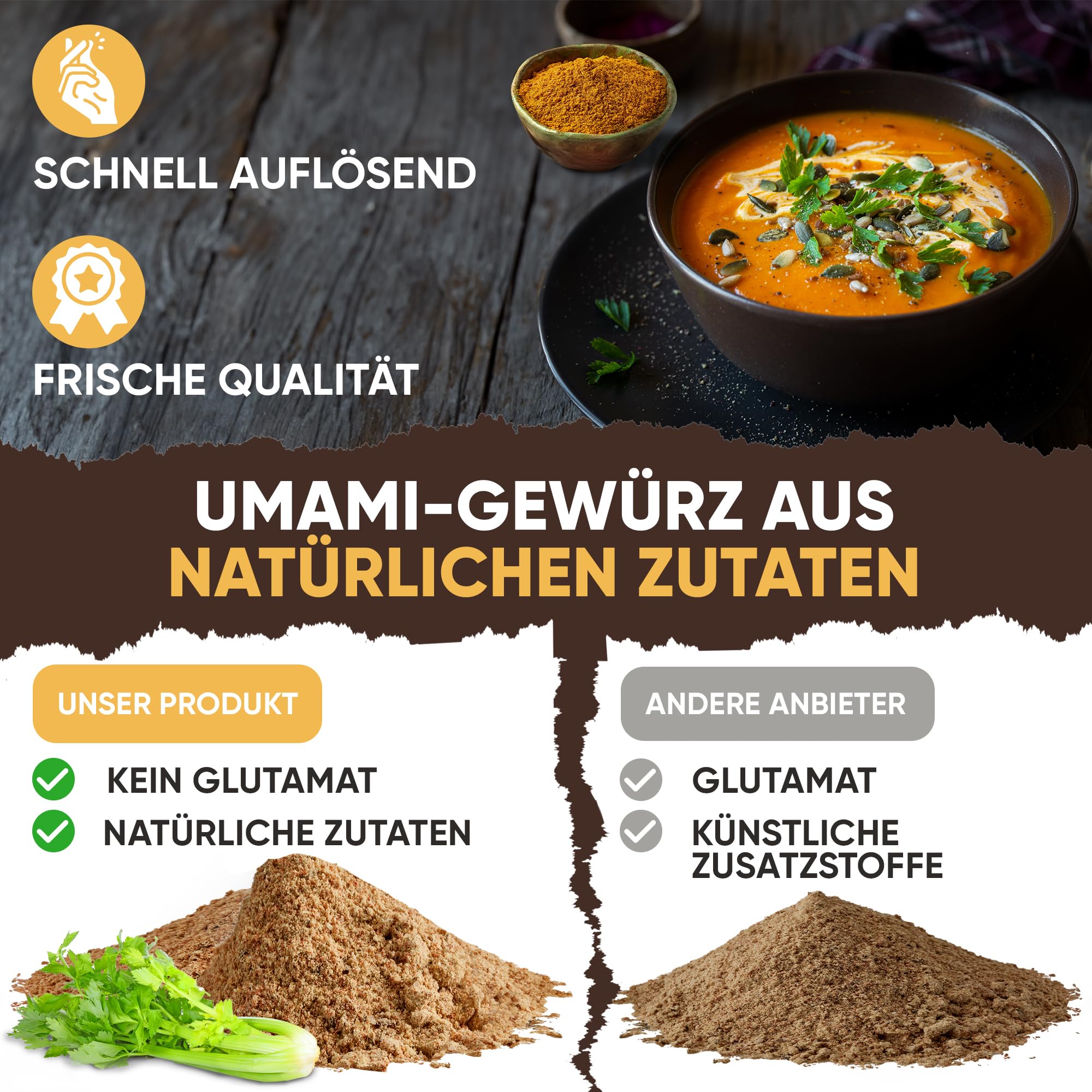 allerFeinst! - Umami Gewürzzubereitung - ohne Glutamat - Würzig Alleswürzer Gewürz Allrounder, 1er Pack (1 x 100g) 5