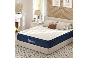 SUAYEA Queen Mattress, 12 Inch Queen Size Mattress in a Box, Hybrid Mattress Queen Size, Ultimate Motion Isolation with Gel Memory Foam and Pocket Spring, Medium Firm, Edge Support