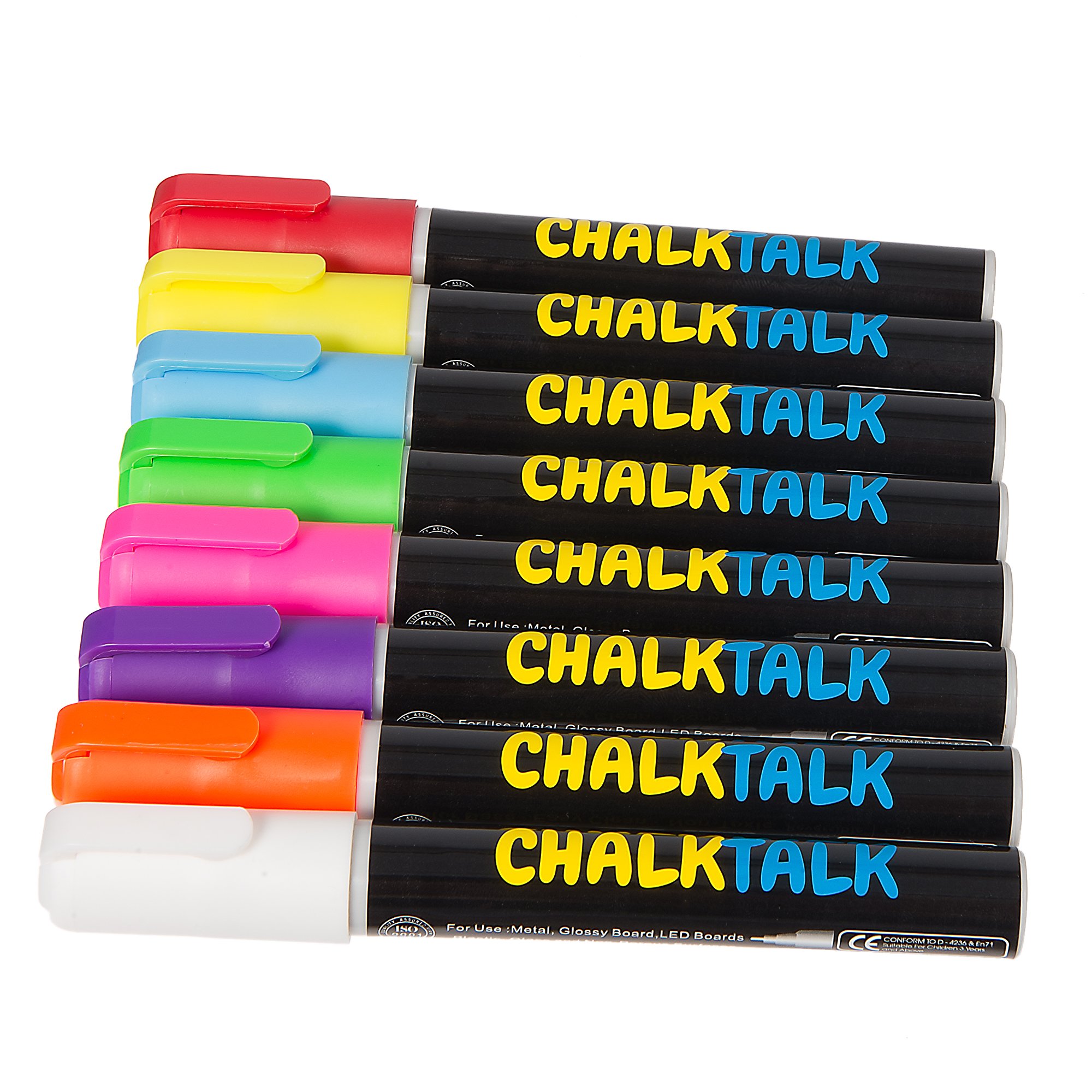 ChalkTalk Premium Liquid Chalk Markers Unique Reversible 6mm Chisel