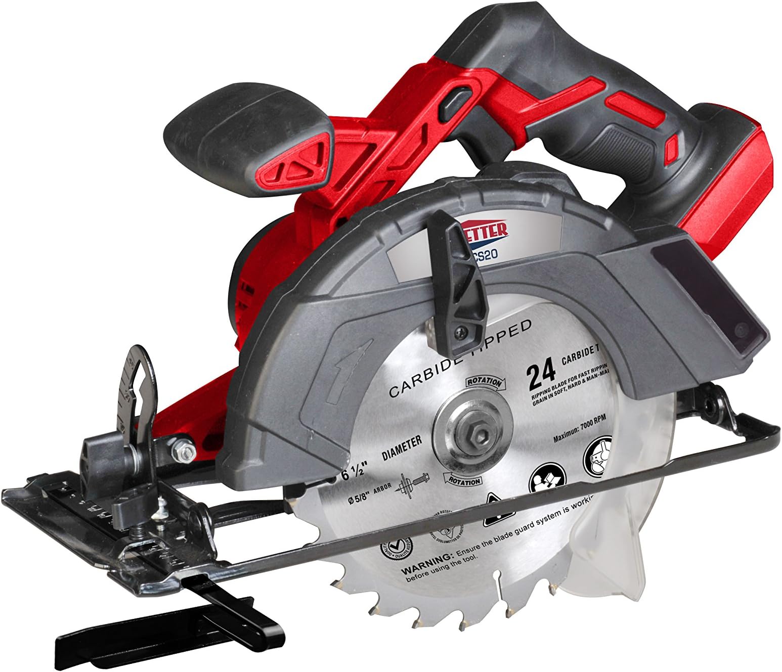 Dobetter Cordless Circular Saw Compact Electric Power Saw 6.5-Inch 20V -DBCCS20 (Bare Tool, Battery and Charger Are Not Contained)