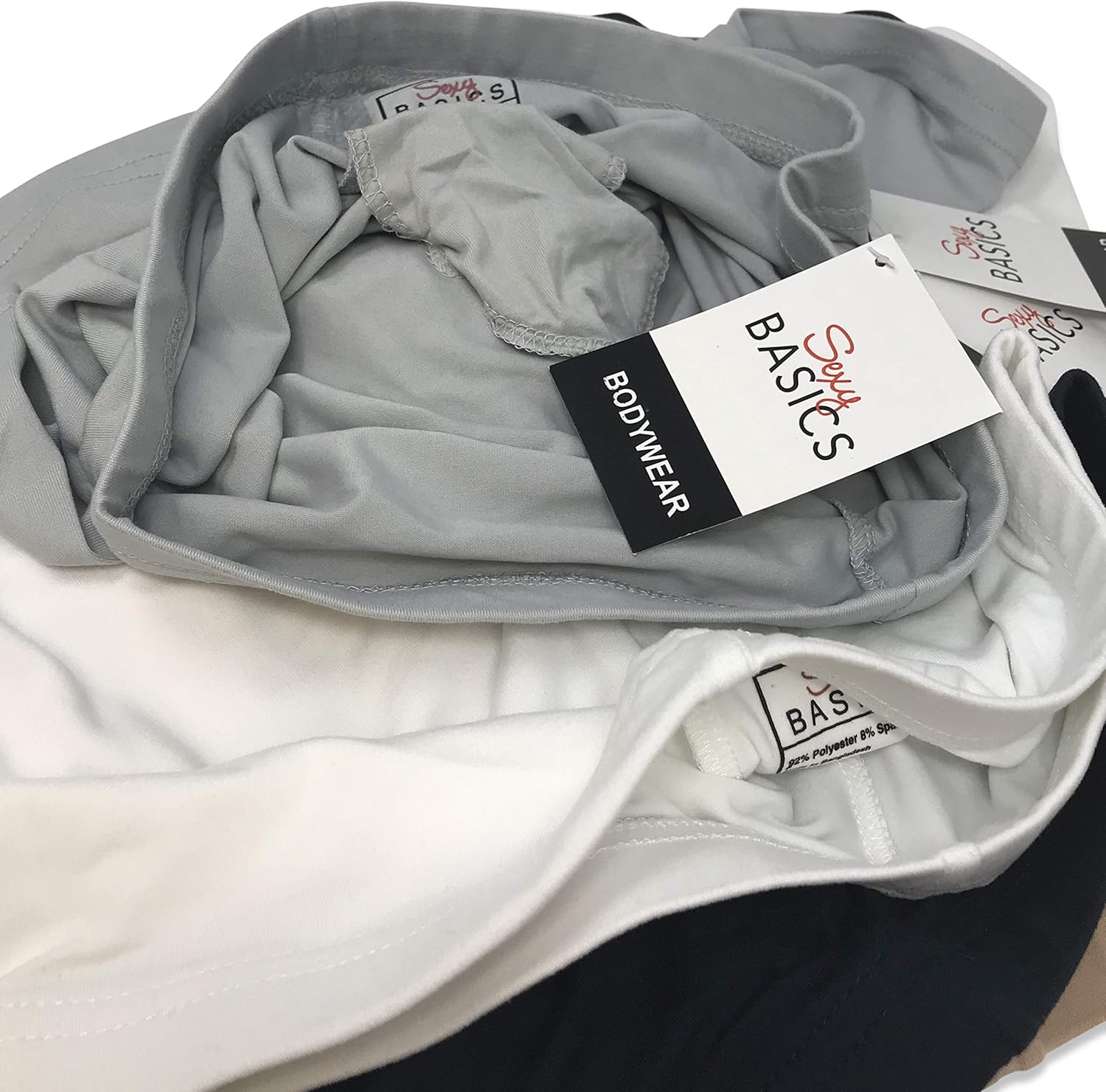 Sexy Basics Womens 6 Pack Buttery Soft Brushed Active Yoga Stretch Mini -Bike Short Boxer Briefs at  Women’s Clothing store