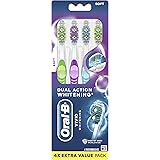 Oral-B 35 Soft Bristles Vivid Toothbrush, White, 4 Count (Packaging and Product Color May Vary)