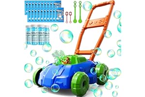 Bubble Lawn Mower Toddler Toys, Kids Automatic Bubble Machine Summer Toys Games, Automatic Bubble Blower Maker Outdoor Toys, 