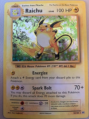 Pokemon - Raichu (36/108) - XY Evolutions - Holo in Kenya | Whizz
