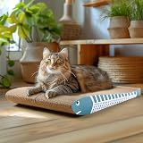 ComSaf Cat Scratching Board 2 Pack Blue Curved Double-Sided Cardboard view 7