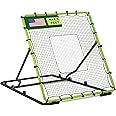 Baseball Rebounder Net Bounce Back Net Fielding Trainer for Baseball and Softball Pitch Back Rebound Practice with 3 Ball Return Angles for Ground Line Drive Fly Balls UV Resistant 4 x 4.5 ft