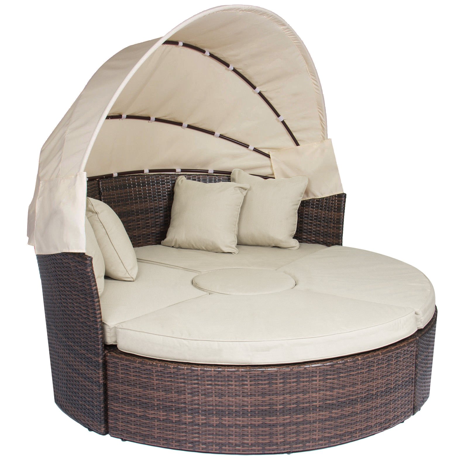 Radeway Patio Furniture Wicker Rattan Outdoor Daybeds With Canopy W