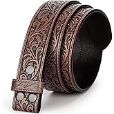 BELTROAD Western Leather Belt Strap for Men Women Cowboy Cowgirl Leather Mens Belts for Jeans Birthday Christmas Belt Gifts