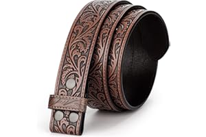 BELTROAD Western Leather Belt Strap for Men Women Cowboy Cowgirl Leather Mens Belts for Jeans Birthday Christmas Belt Gifts