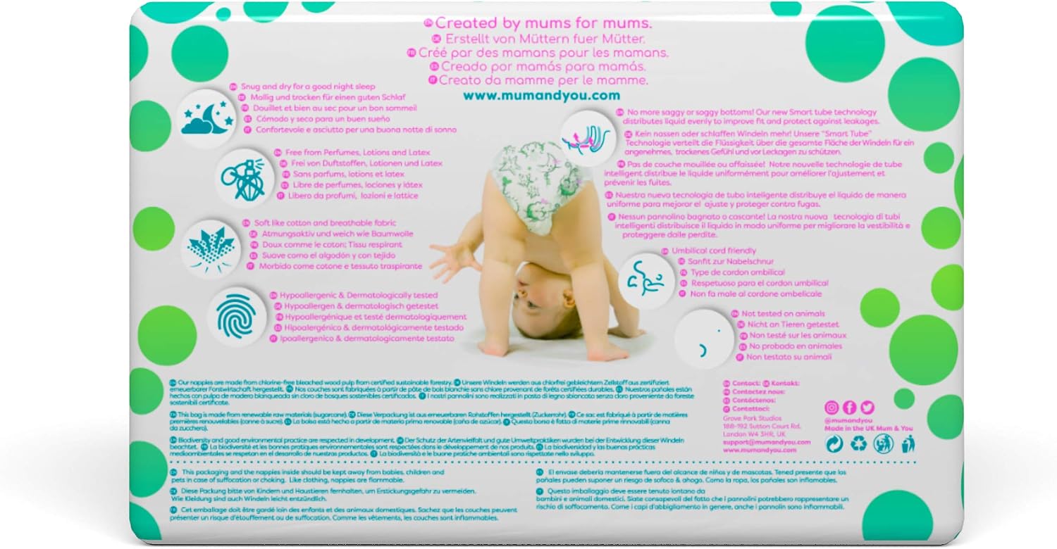 Mum & You Eco Friendly Baby Nappies, Size 2 nappies (3-6 KG), 44 Count - Image 3