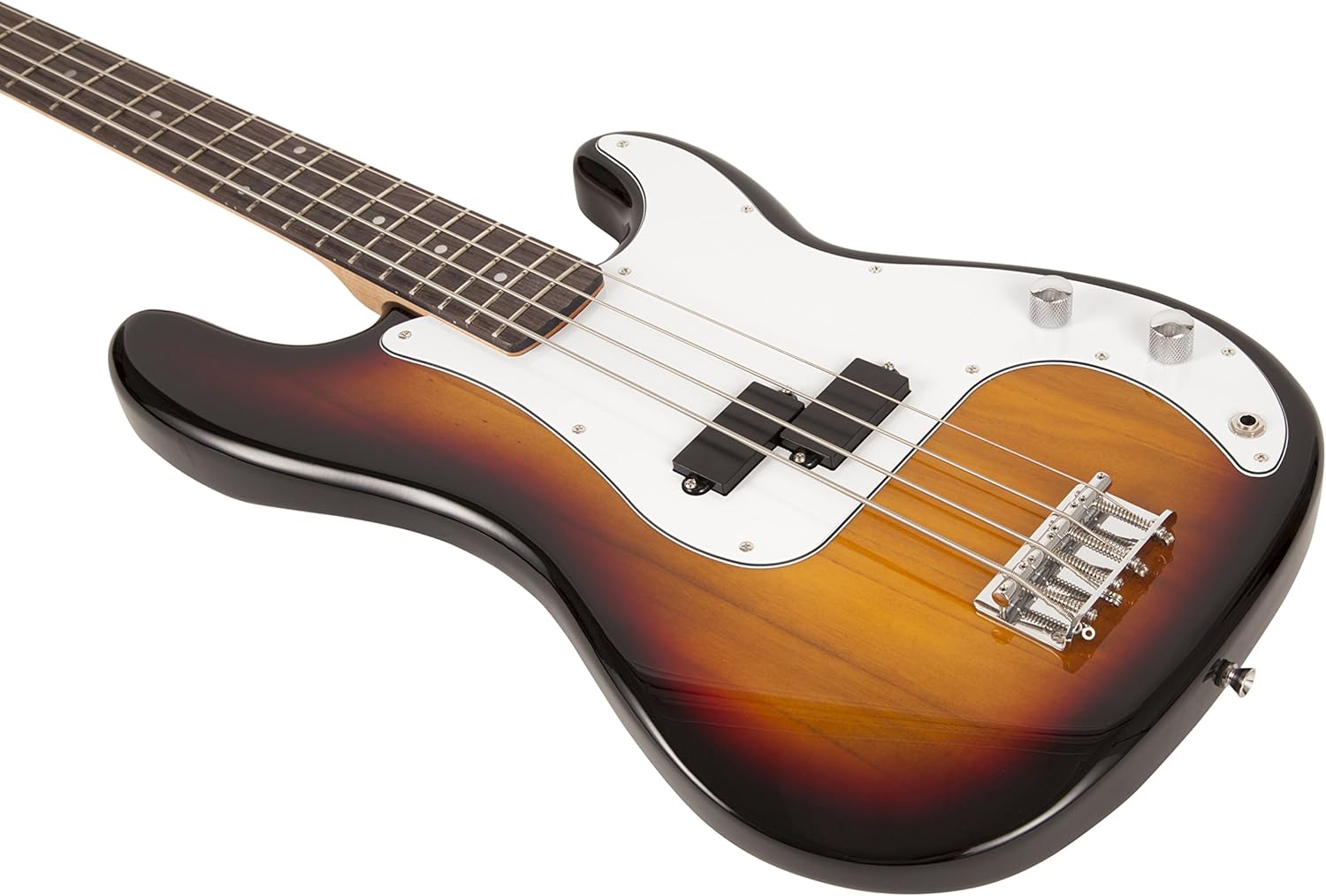 RockJam Full-Size Bass Guitar Kit with Amp, Tuner, Stand & Bag, Sunburst - Image 3