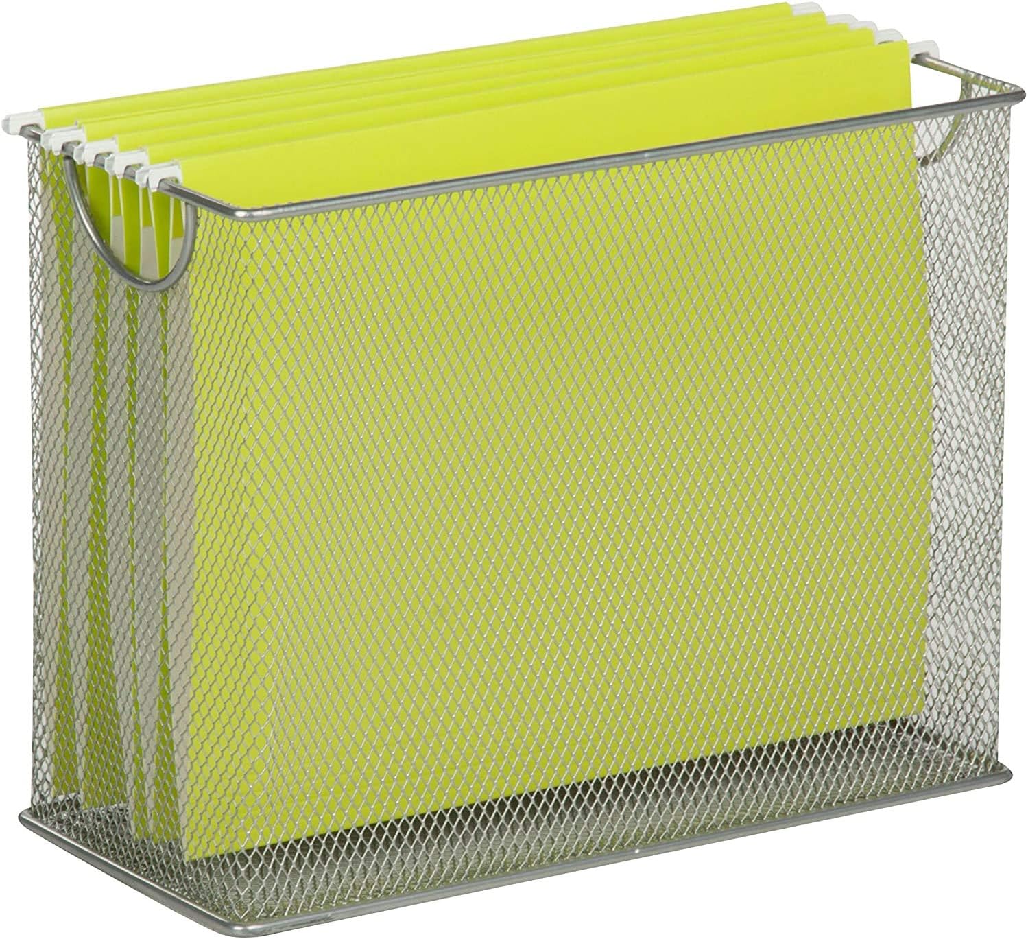 Honey-Can-Do Grey Mesh Tabletop File Folder, Silver, 5.5 x 12.5 x 9.8: Home & Kitchen
