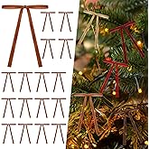 Camel Velvet Ribbon Bows for Christmas Tree 24 PCS Bow Tree Topper 5x7 Inch Velvet Bows Ornaments for Christmas Trees Decorations Gifts Party Door Garland Wreath Decor
