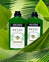 John Frieda Repair Detox Shampoo Avocado Oil Green Tea 250ml Damaged Hair view 2
