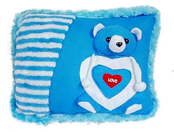 Tickles Blue Teddy Cushion Stuffed Soft Plush Toy 35 cm