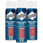 Scotchgard Rug and Carpet Protector Spray, 17 oz Cans, 3 Pack | Blocks Stains and Resists Soiling, Clear Fabric Guard for Bath Mats, Stairs and High Traffic Rooms