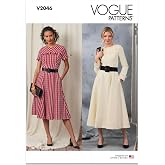 Vogue V2046R5 Misses' Fit and Flare Dress Sewing Pattern Packet, Design Code V2046, Sizes 14-16-18-20-22
