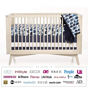 navy blue crib skirt