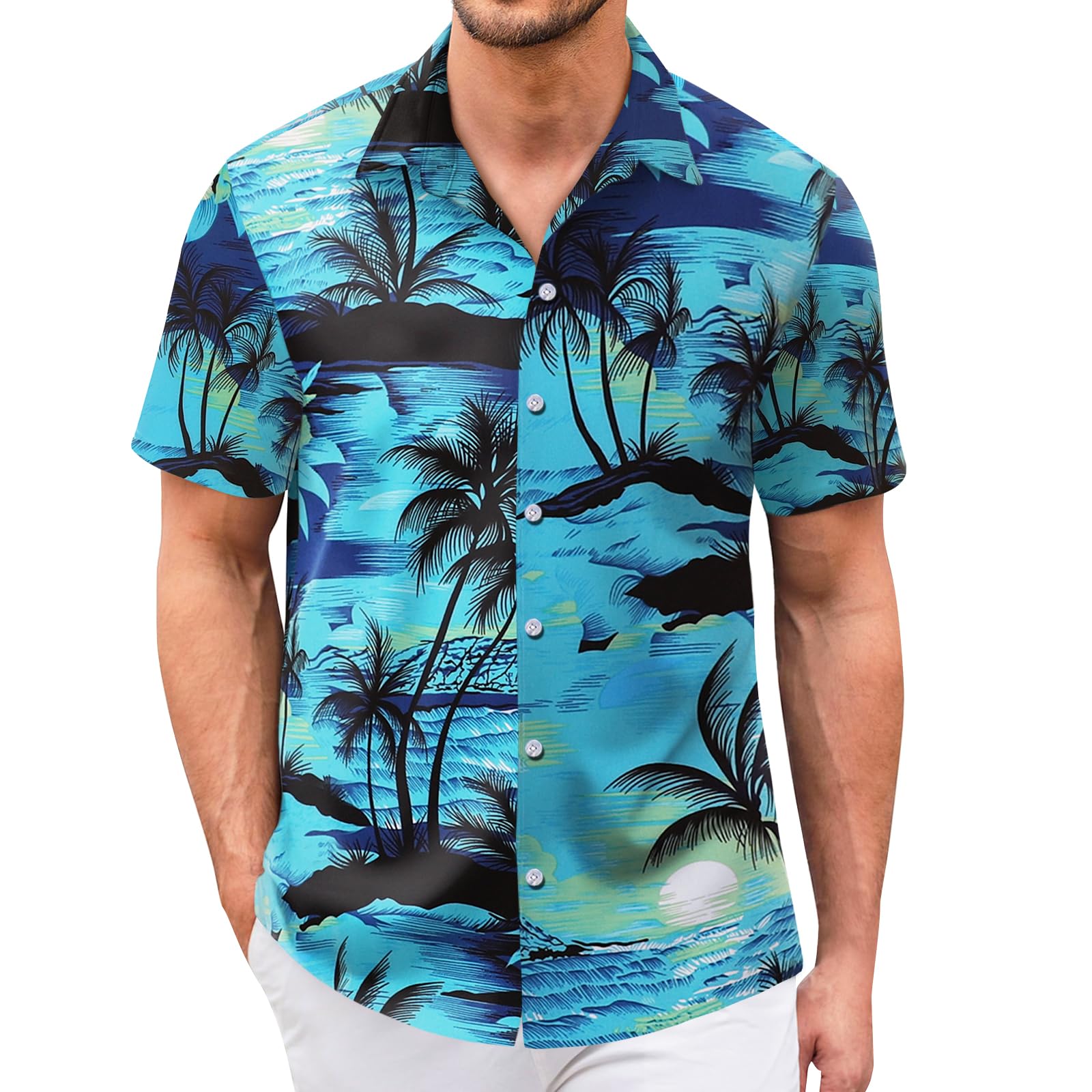 NUOKESASI Men's Tropical Hawaiian Shirt - Short Sleeve Aloha Shirt For Summer & Beach - View #9