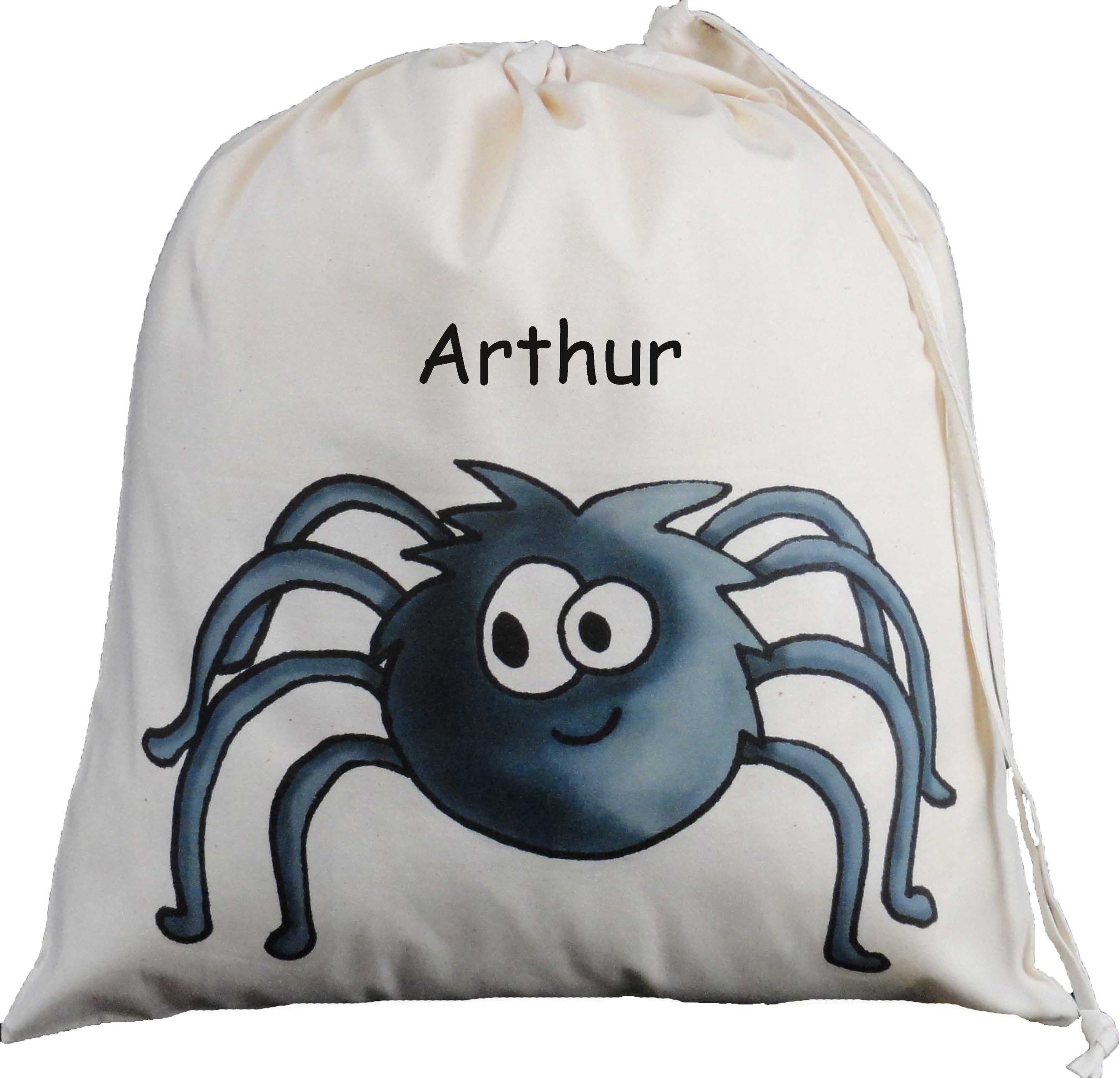 The Cotton Bag Store Ltd Cute Spider Cotton Drawstring Storage Bag Pe Kit