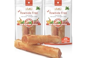 LuvChew Premium Dog Chew Treats Chicken Retriever Rolls for Large Dogs, Rawhide Free, Grain Free, Highly Digestible,Large 7" 2pcs/Pack x 2pack