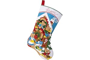 Bucilla Felt Applique 18" Stocking Making Kit, A Bear-y Merry Christmas, Perfect for DIY Arts and Crafts, 89597E