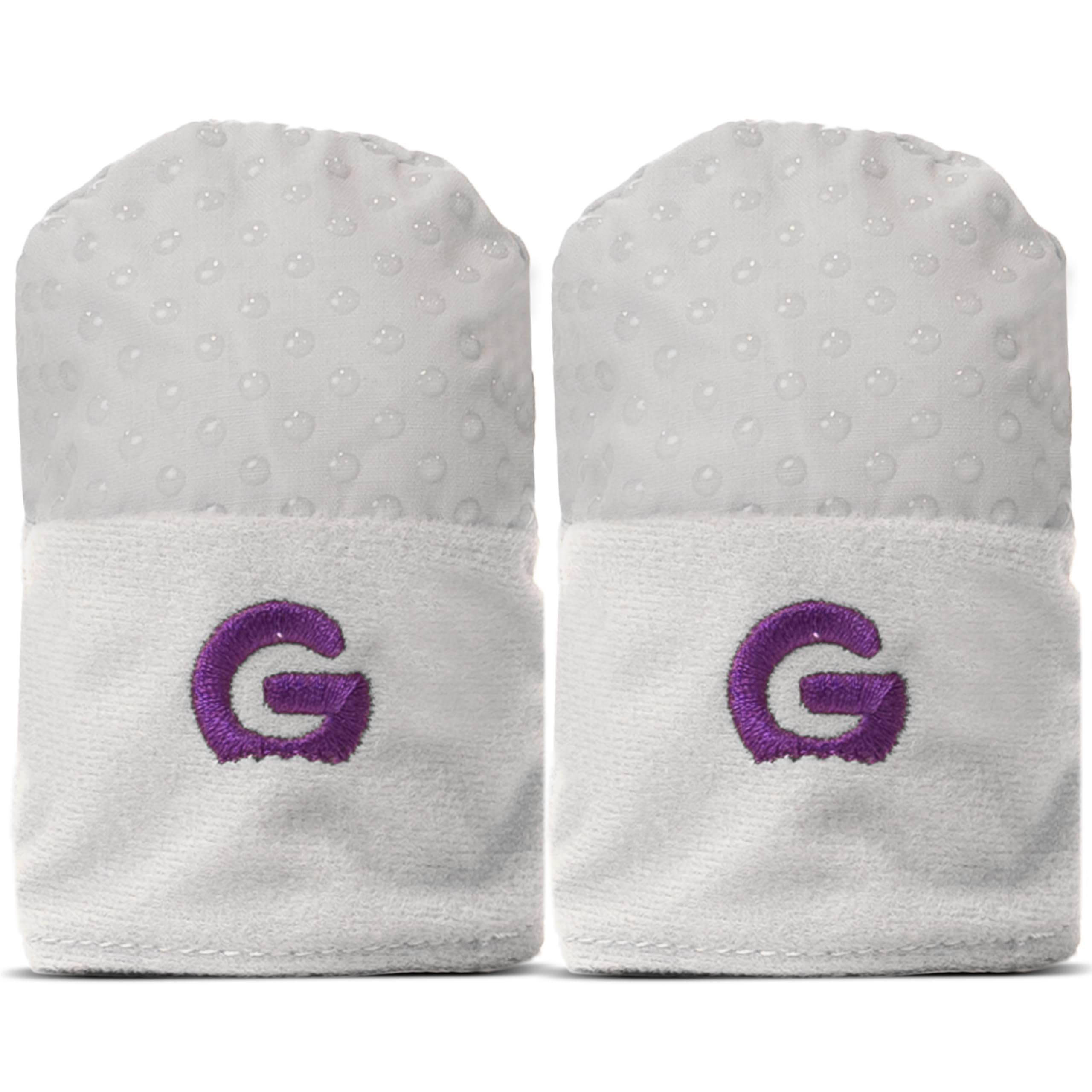 Gummee Baby Anti Scratch Mittens - Premium - 0-3 Months - Adjustable with Massaging Silicone Bumps (Grey)