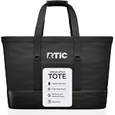 RTIC Everyday Insulated Tote Bag, Reusable Thermal Cooler with Zippered Top for Beach, Grocery, Shopping