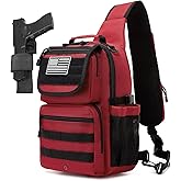 ATBP Tactical Crossbody Bag Holster Shoulder Backpack 6 Elastic Slots Water Bottle Holder Carrier Accessories Pouch 15L