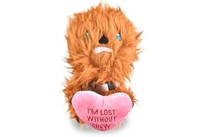 Star Wars for Pets Dog Toy Chewbacca Plush Squeaker | 9” Chewy Lost Without Chew Plush Squeaker Pet Toy | Soft Chew Toy for Dogs | Chewbacca Stuffed Animal 9 Inch