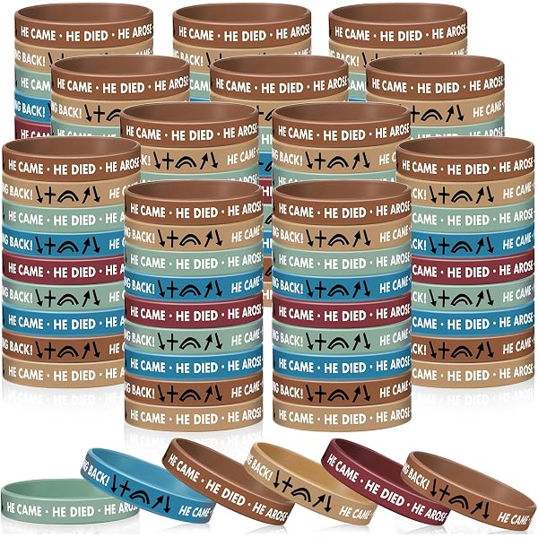 2 Braccialetti Silicone SayitBands – "Lui È Morto, Asceso, Sta Tornando"