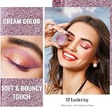 OULAC Cream Eyeshadow Glitter Pink 06g Waterproof Vegan Long Lasting view 2