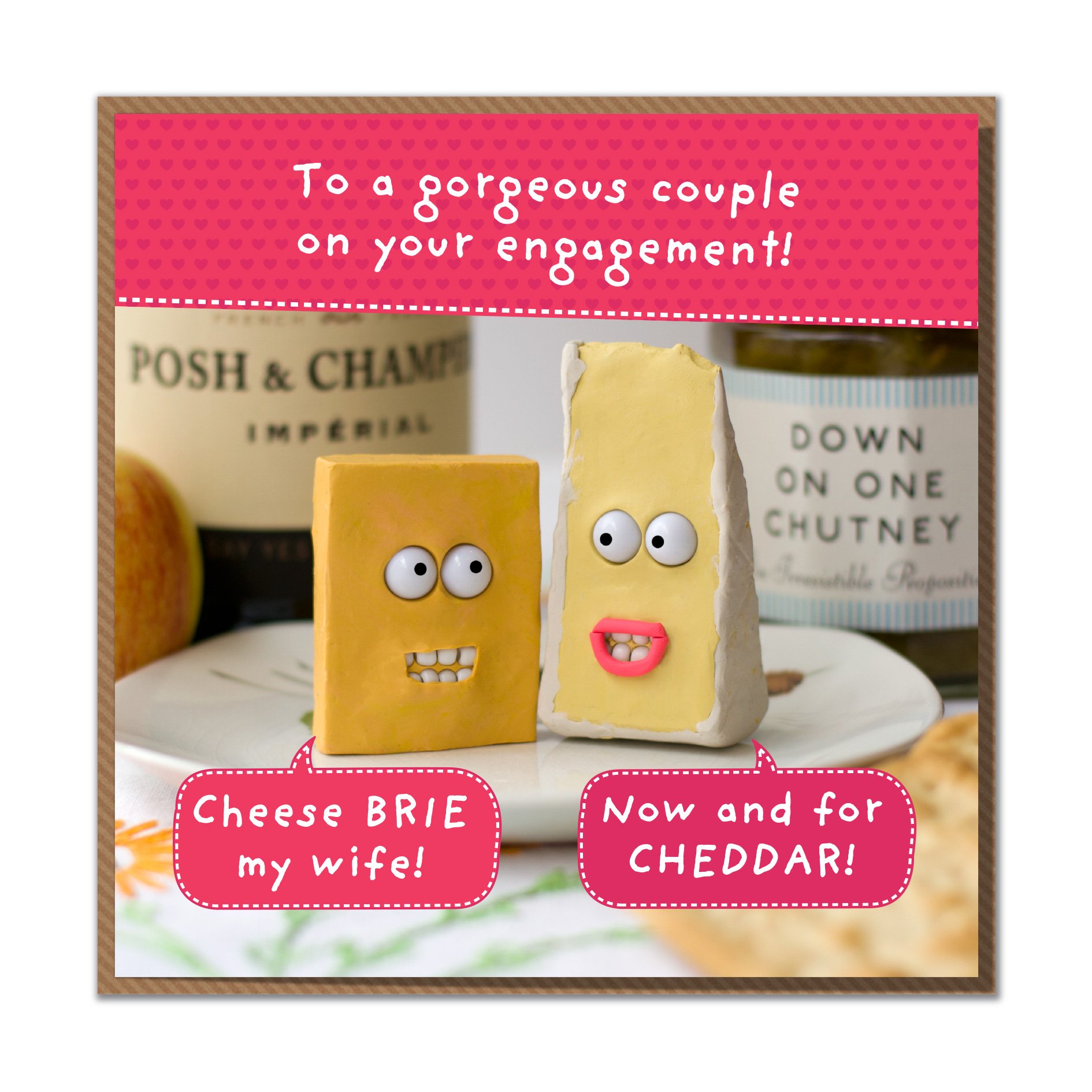 Cheese Gone Crackers "Now and for Cheddar!" Cheesy Engagement Card