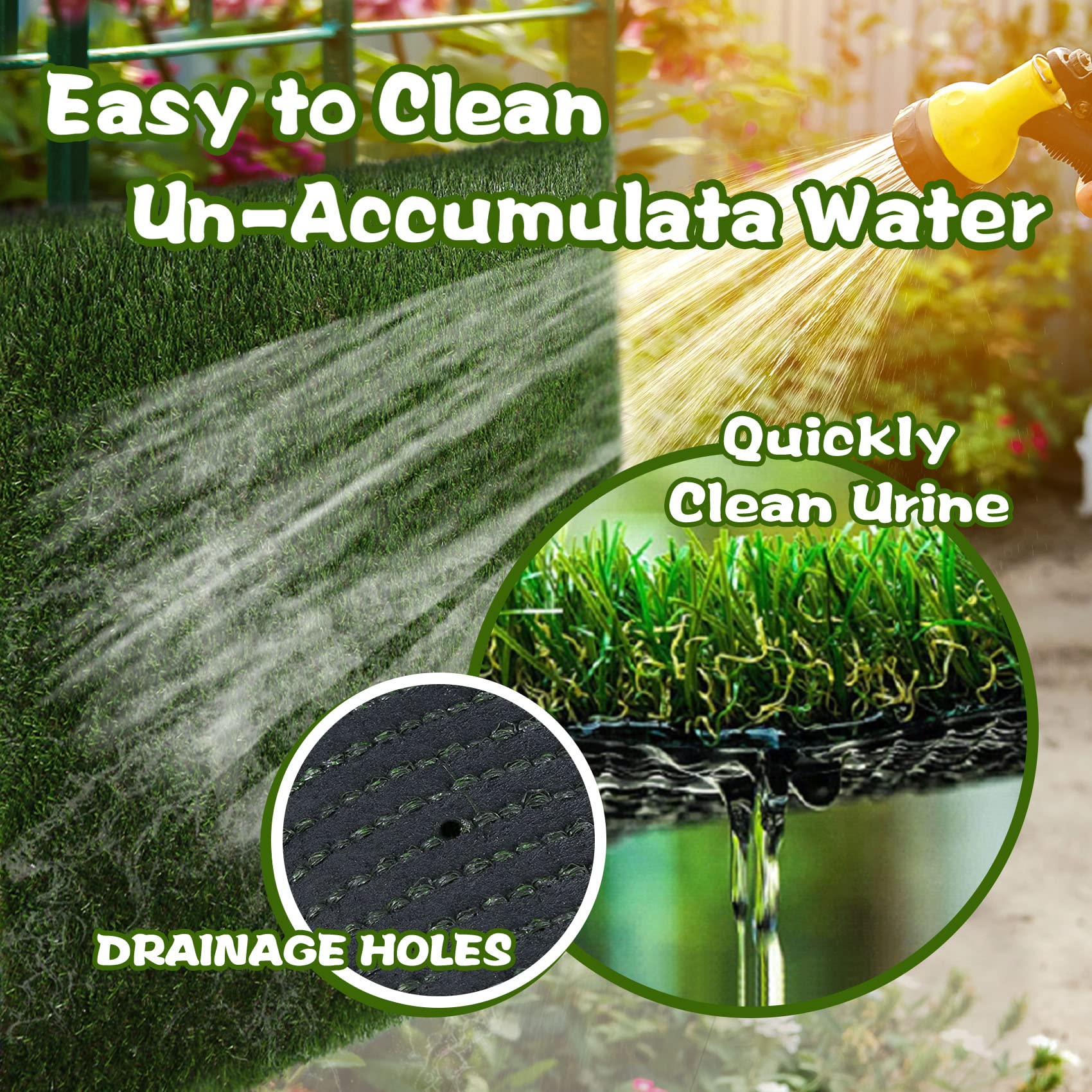 XLX TURF Fake Grass Pee Pad For Dogs, 36" X 23" Pets Artificial Grass