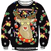 Mainfini Unisex Christmas Sweatshirts 3D Funny Classic Graphic Adult Xmas Pullover (S-3XL)