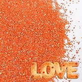 Edible Orange Sprinkles,Valentine Sugar Sprinkles for Cake Decorating,150g/5.3oz,Edible Coarse Sugar Crystals,Sprinkle Mix for Cookies,Ice Cream,Fondant Cake,Caramel Apples,Cupcakes,Desserts,Wedding Party Valentine's Day Easter Supplies