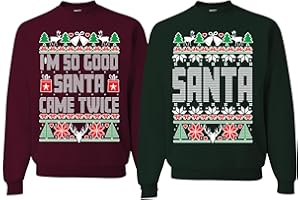 wild custom apparel Couples Ugly Christmas Sweaters Adult Matching Unisex Christmas Holiday Sweatshirts
