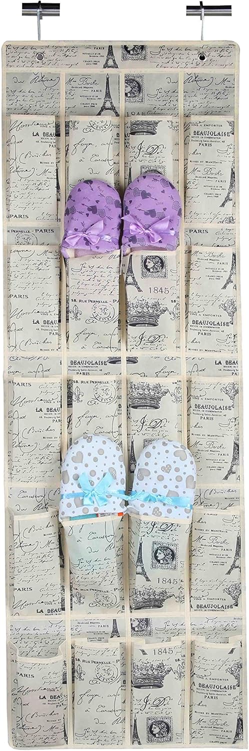 Home Basics Paris Collection Storage and Organization (20 Pocket Over the Door Shoe Holder)