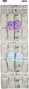 Home Basics Paris Collection Storage and Organization (20 Pocket Over the Door Shoe Holder)