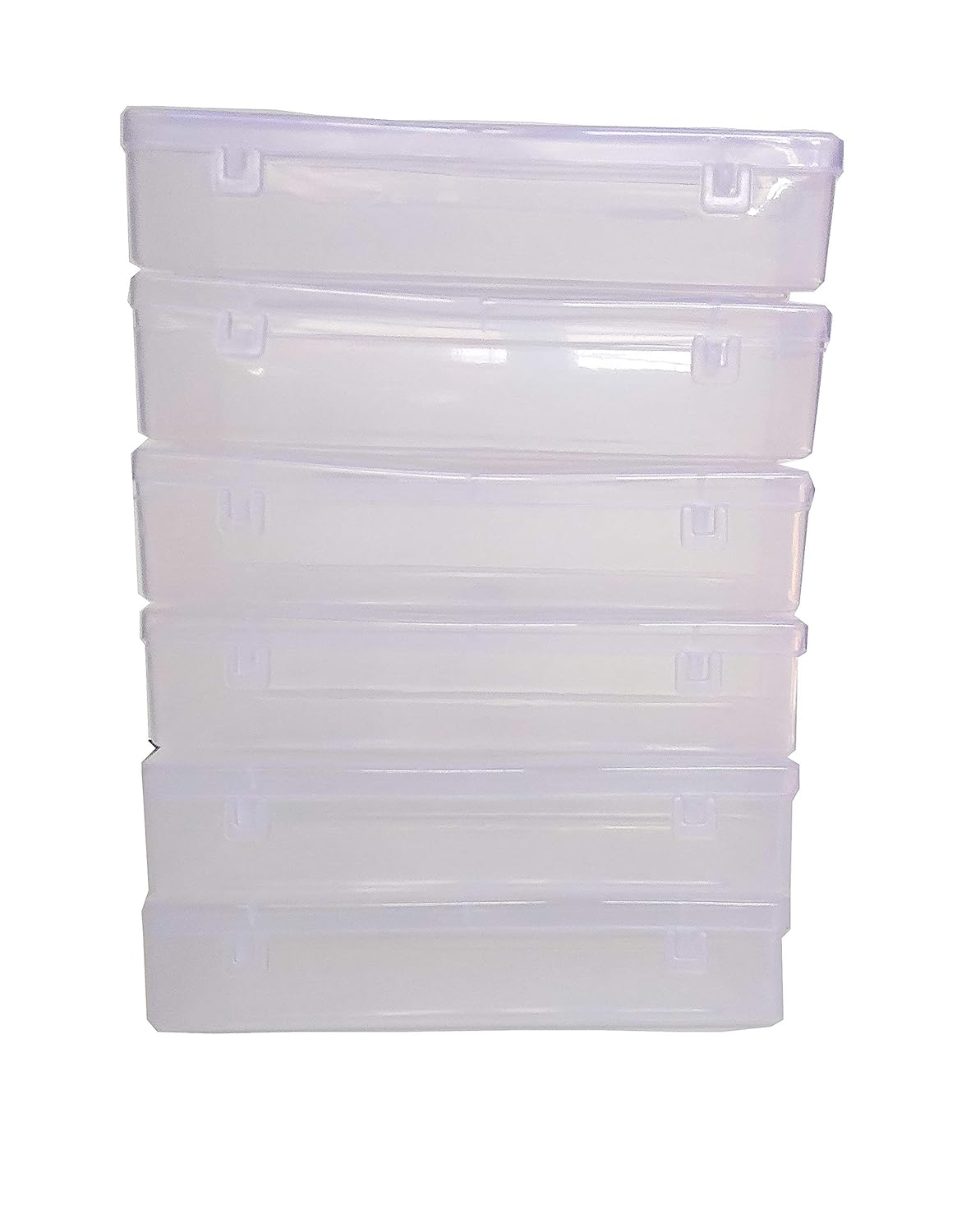 Feliz Clear Plastic Set of 6 Small Storage Boxes Size 6.5x3.25x1.3