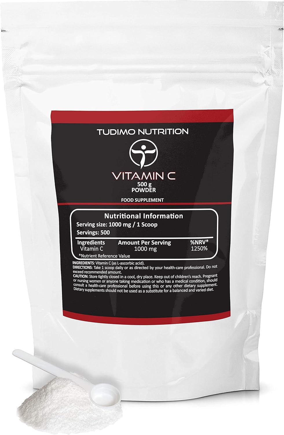 Vitamin C Powder 1000mg per Serving - Bulk Pack 500g, 500 g (Pack of 1)