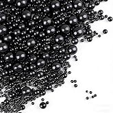 Edible Black Pearl Sugar Sprinkles, Black Pearl Sprinkles for Cake Decorating, 180g/6.35oz, Cupcake Toppers, Cake Decorations, Ice Cream, Wedding Party Halloween Supplies