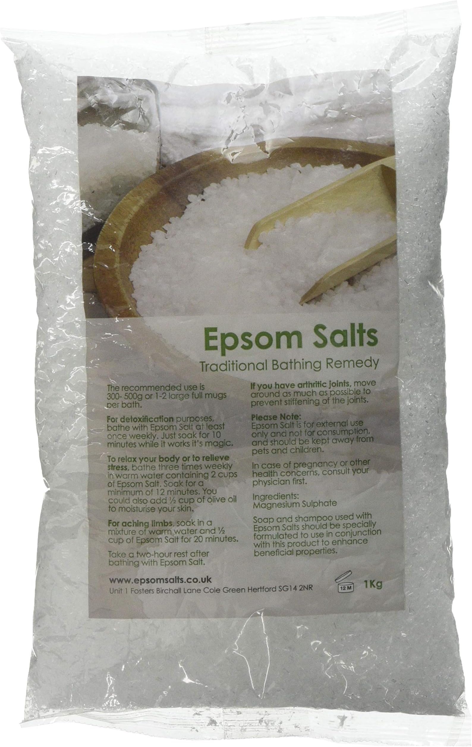 Epsom Salts -Traditional Bathing Remedy 1kg Pack